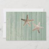 ゴールデンスターフィッシュ&ウッドエレガントビーチ招待状 招待状 (裏面)