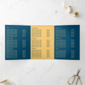 ゴールデンスターフィッシュ、美しいサロントリフォールドフライヤー 三つ折り招待状 (内部)