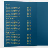 ゴールデンスターフィッシュ、美しいサロントリフォールドフライヤー 三つ折り招待状 (内部最初)