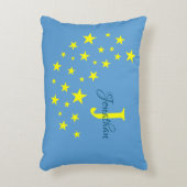 ゴールデンスターリームーンオンピクトンブルーカスタムベビー アクセントクッション (正面(垂直))