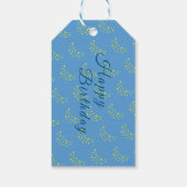 ゴールデンスターリームーンピクトンブルーハッピーバースデー ギフトタグ (裏面)