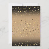 ゴールデンスター素朴ズカレンダー日付の保存 招待状 (裏面)