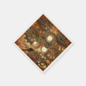 ゴールデンスチームパンク スタンダードカクテルナプキン (角)