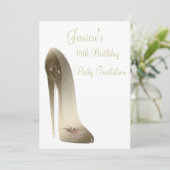 ゴールデンスティレットシュー招待状カード 招待状 (スタンド正面)