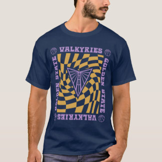 ゴールデンステート・ヴァルキリーズ 波状チェッカーボード フレンド Tシャツ