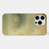 ゴールデンストラタ |ピーチ焦げオレンジ緑の瑪瑙 iPhoneケース (裏面横)