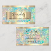 ゴールデンストロークマーブル美しいショップホログラフィー 名刺 (正面/裏面)