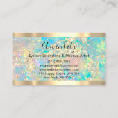 ゴールデンストロークマーブル美しいショップホログラフィー 名刺 (裏面)