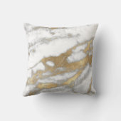 ゴールデンストロークメタリックグリッター大理石グレーストーン クッション (裏面)