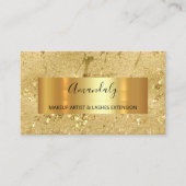 ゴールデンストローク美しいショップミニマリズムエレガント 名刺 (正面)