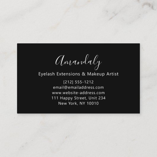 ゴールデンストローク美しいショップミントグリーンマーブル 名刺 (裏面)