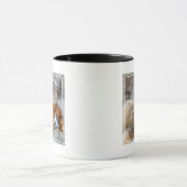 ゴールデンスナブ鼻モンキーパパとベビー マグカップ (中央)