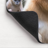 ゴールデンスヌブノーズモンキーファミリー マウスパッド (コーナー)