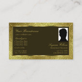 ゴールデンスネーク金ゴールドデコールとモノグラムと写真 名刺 (裏面)