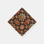 ゴールデンスノーフレークエレガントウィンターホリデーデザイン スタンダードカクテルナプキン (角)