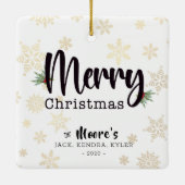 ゴールデンスノーフレークオーナメント セラミックオーナメント (裏面)