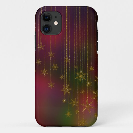 ゴールデンスノーフレークオーナメント Case-Mate iPhoneケース (裏面)