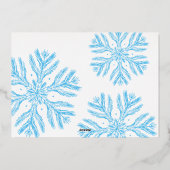 ゴールデンスノーフレークスメリークリスマスフォイルホリデーカ 箔シーズンカード (裏面)