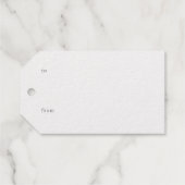 ゴールデンスノーフレークスメリークリスマス ギフトタグ (裏面 (横))