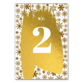 ゴールデンスノーフレークフェスティバル結婚クリスマス テーブルナンバー (正面)
