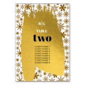 ゴールデンスノーフレークフェスティバル結婚クリスマス テーブルナンバー (裏面)