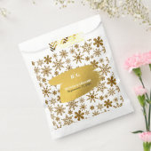 ゴールデンスノーフレークフェスティバル結婚クリスマス フェイバーバッグ (封をした状態)