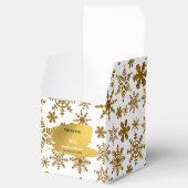 ゴールデンスノーフレークフェスティバル結婚クリスマス フェイバーボックス (オープン)