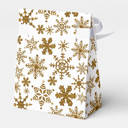 ゴールデンスノーフレークフェスティバル結婚クリスマス フェイバーボックス (裏面サイド)