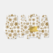 ゴールデンスノーフレークフェスティバル結婚クリスマス フェイバーボックス (折り畳みなし)