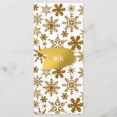 ゴールデンスノーフレークフェスティバル結婚クリスマス メニュー (裏面)