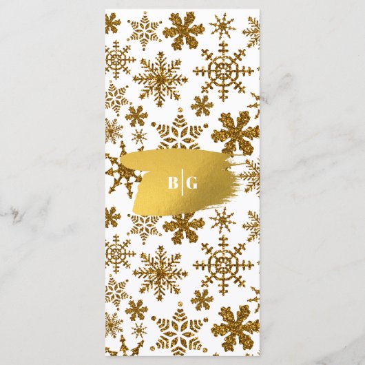 ゴールデンスノーフレークフェスティバル結婚クリスマス メニュー (裏面)