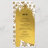 ゴールデンスノーフレークフェスティバル結婚クリスマス メニュー (正面/裏面)