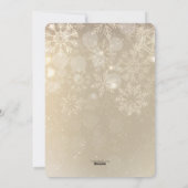 ゴールデンスノーフレークフォトホリデーカード シーズンカード (裏面)