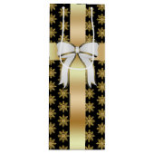 ゴールデンスノーフレークワイン抱き枕 ワインギフトバッグ (正面)