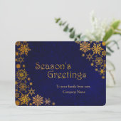 ゴールデンスノーフレーク企業のクリスマスカード シーズンカード (スタンド正面)