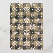 ゴールデンスノーフレーク縁どのプレイド写真 箔シーズンカード (裏面)