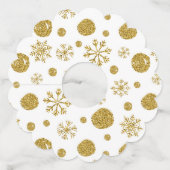 ゴールデンスノーフレーク1 ワイングラスタグ (正面)