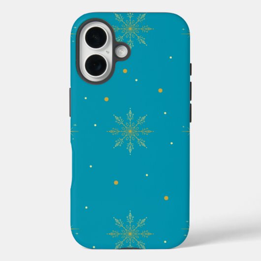 ゴールデンスノーフレークiPhone 16ケース Case-Mate iPhoneケース (裏面)