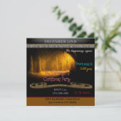 ゴールデンスノーホリデークリスマスパーティの招待状 招待状 (スタンド正面)