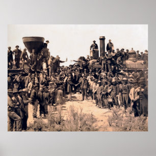ゴールデンスパイクトランスコンチネンタル鉄道1869 ポスター