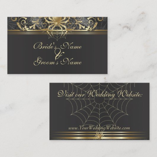 ゴールデンスパイダーズ結婚ウェブサイトのカード エンクロージャーカード (正面/裏面)