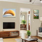 ゴールデンスパイラルシェルウォールアート メタルプリント