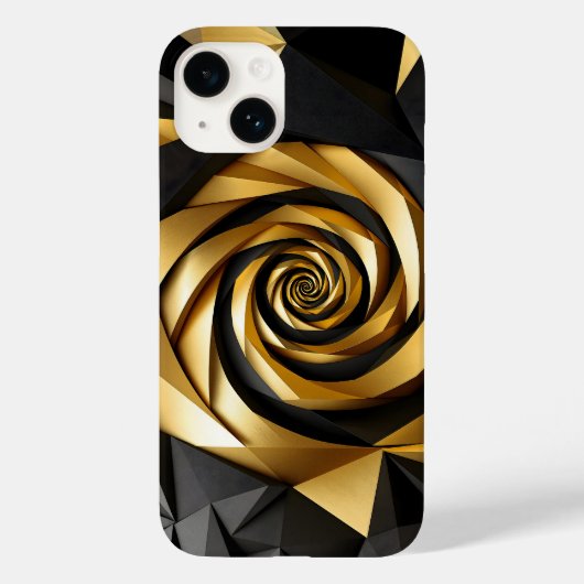 ゴールデンスパイラルジオメトリ Case-Mate iPhoneケース (裏面)
