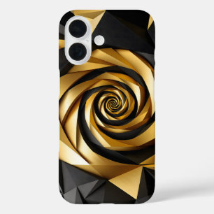 ゴールデンスパイラルジオメトリ iPhone 16ケース
