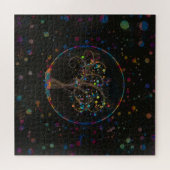 ゴールデンスパイラルツリーカラー絵を描(ばちゃばちゃ)跳ねる#1 ジグソーパズル (横)