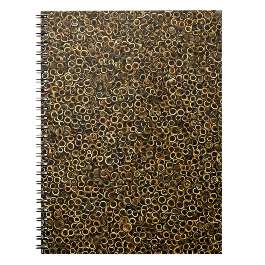 ゴールデンスパイラルノートブック – メタリックパターン ノートブック (正面)