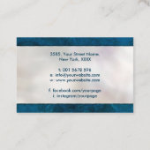 ゴールデンスパイラル – アクアブルーマーブルアンドパール 名刺 (裏面)