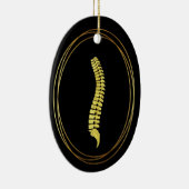 ゴールデンスパインシルエットクリスマスオーナメント セラミックオーナメント (右)