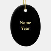 ゴールデンスパインシルエットクリスマスオーナメント セラミックオーナメント (裏面)