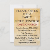 ゴールデンスパーキングクロックパールス紳士招待 招待状 (裏面)